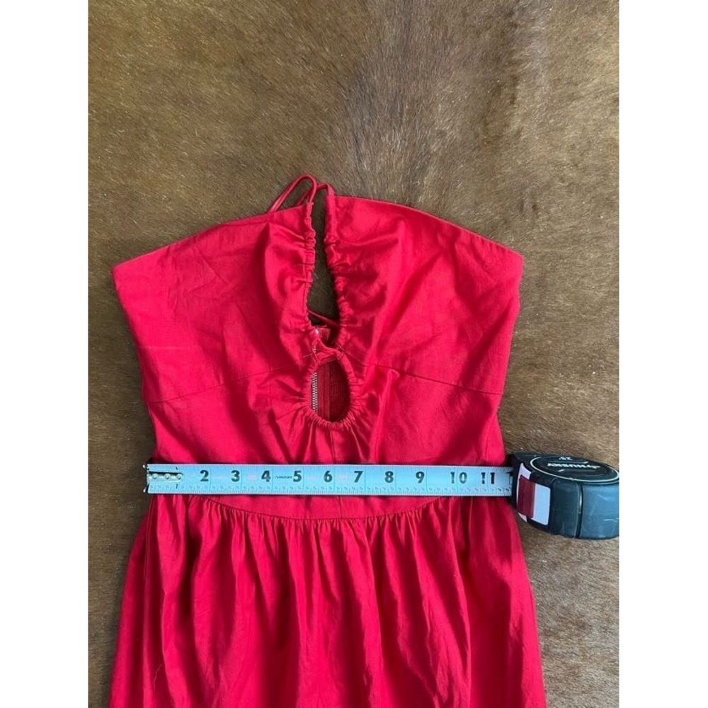 Reformation "Mica" Halter Maxi Dress in Crimson - Size 2 - Picture 6 of 8